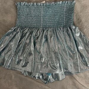 QUEEN OF SPARKLES Shimmering Blue Shorts